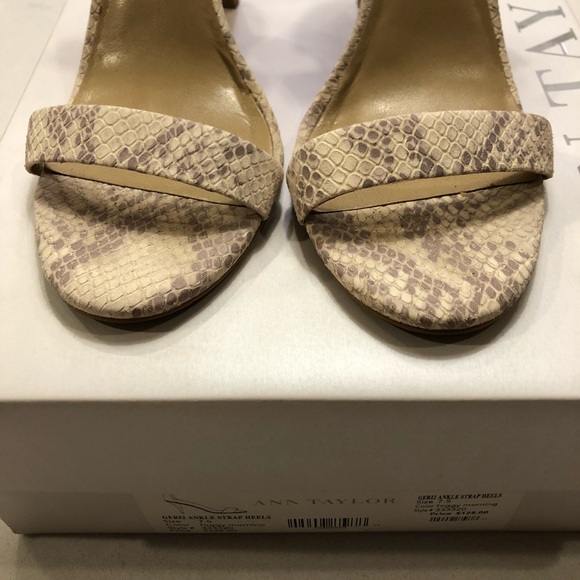 Snakeskin Ankle Strap Heels - Picture 3 of 8